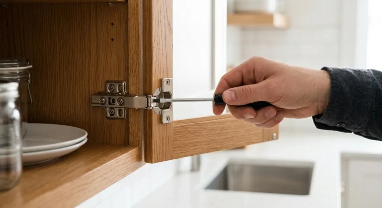 Adjusting cabinet hinges