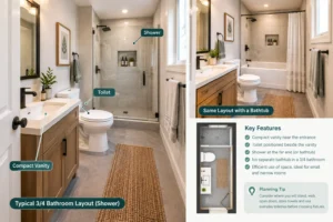 3/4 bath