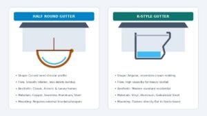 Half Round Gutters vs K Style Gutters